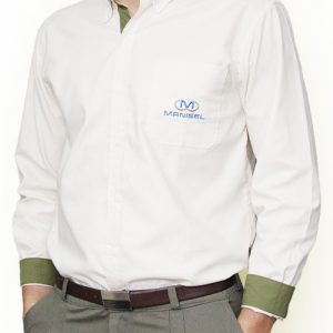 C11 - Camisa hombre oxford combinada mangas largas